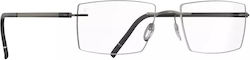 Silhouette Silh5573/70 6560 Herren Brillengestell mit Rezept Titan Ruthenium Graues
