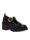 Lederne Damen Ballerinas in Schwarz Farbe