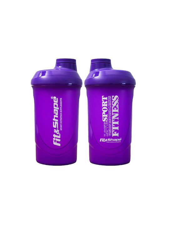 Fit Shaker Πρωτεΐνης 600ml Πλαστικό Μωβ
