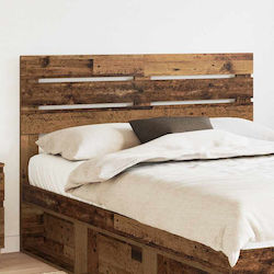 vidaXL Wooden Bed Headboard Pillow Old Wood 160...