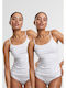 Damen T-Shirts White 2Pack