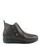 Leder Stiefeletten Damen Braun