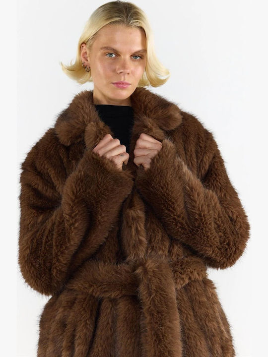 Glamorous Women's Short Fur Brown