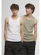 Herren Unterhemden Pale Olive, White 2Packung