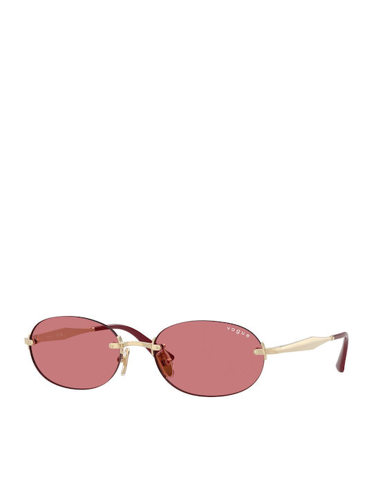 Vogue Unisex Sunglasses with Gold Metal Frame a...
