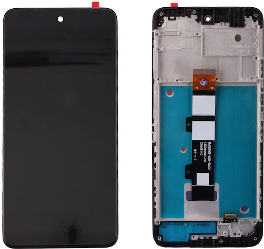 Οθόνη με Μηχανισμό Αφής και Πλαίσιο για MOTOROLA MOTO G22 (Μαύρο)