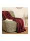 A-s Ollis Κουβέρτα Fleece Ημίδιπλη 180x230εκ. Red