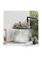 vidaXL Topf Metallisch Silver 60x60x50cm.