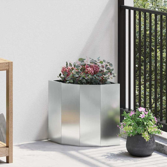 vidaXL Pot Metallic Silver 30x30x35cm.