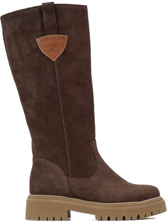 Ragazza Δερμάτινες Γυναικείες Μπότες BROWN