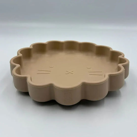 Pandaboo Baby Food Plate made of Silicone Brown