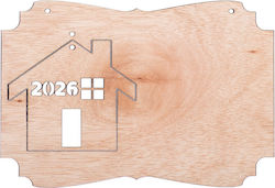 Ξύλινη Χρονολογία Σπιτάκι 2026 Νβ554 14x20cm Nv-1000554