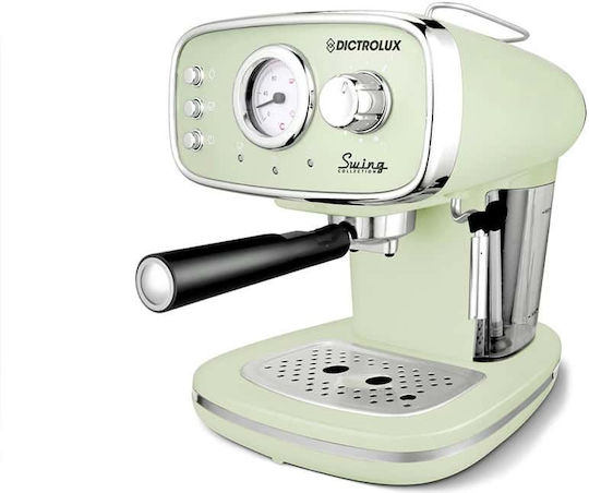 DictroLux Swing Espressomaschine 1100W Druck 15bar Grün