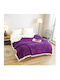 Kotonia Home Husă de pătură cu Umplutură Microfiber Dublu 200x230cm Violet