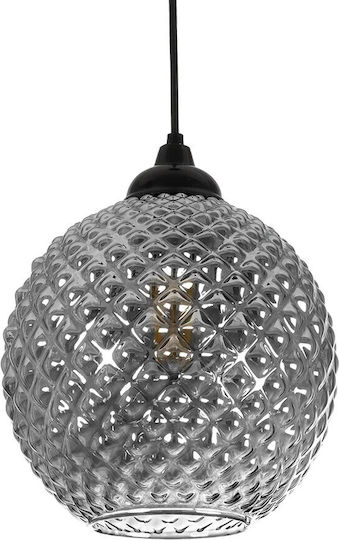 GloboStar Kegel Pendant Light Black with Crystals for Socket E27 20x20x20cm