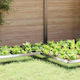 vidaXL Metal Garden Border in Silver Color 25x10cm