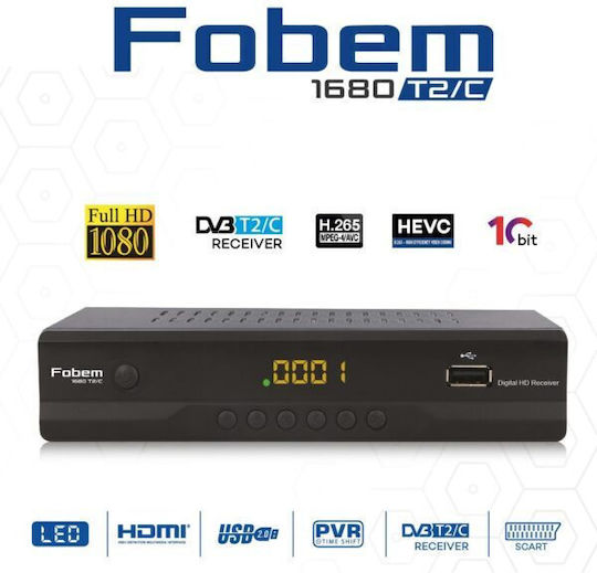 Επίγειος AX-14210 Ψηφιακός Δέκτης Mpeg-4 Full HD (1080p) Σύνδεσεις SCART / HDMI / USB