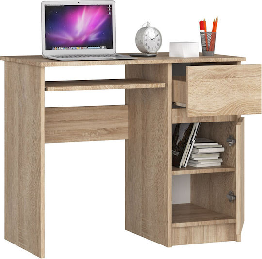 Computer Desk Piksel Wooden Sonoma Oak 90x50x77cm