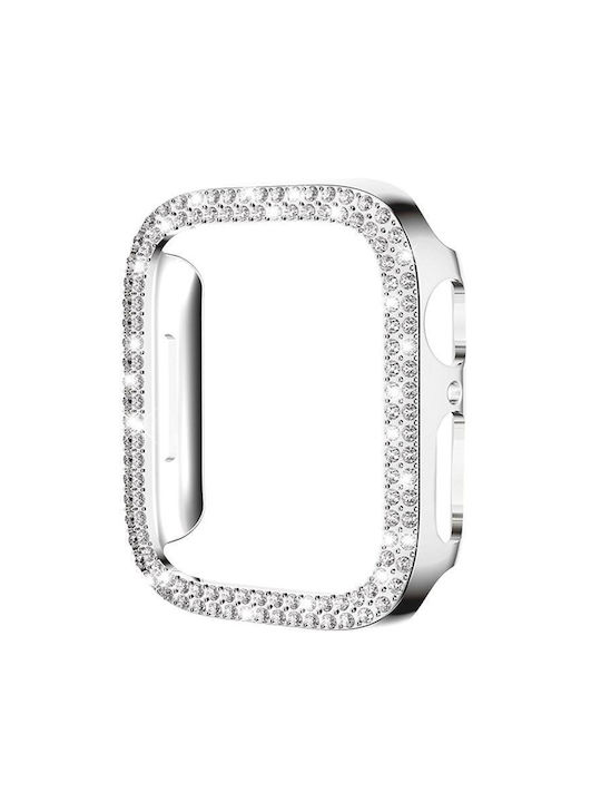 Apple Watch Ultra 3 2 1 49mm Xdfind Double Row Diamond Hollow Θήκη Ρολογιού Pc Ασημί