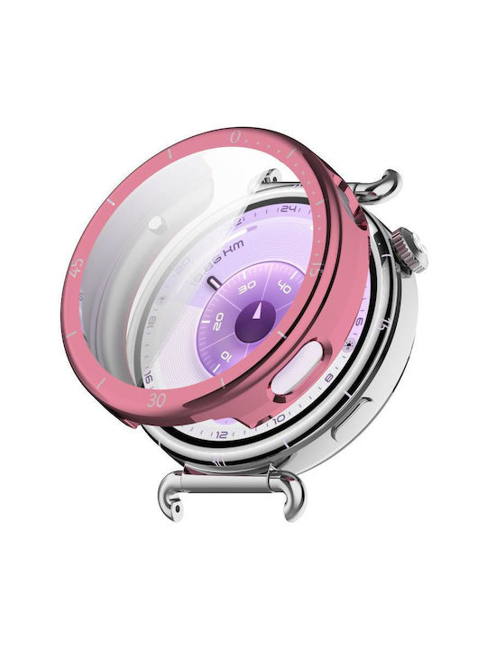Huawei Watch GT 6 41 Millimeter Scale Style Full Coverage Electroplated Soft TPU Pink Watch Protective Cover