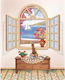 Ευχετηρια Καρτα Hollywood Χωρις Μηνυμα Παραθυρο Θεα Στη Θαλασσα