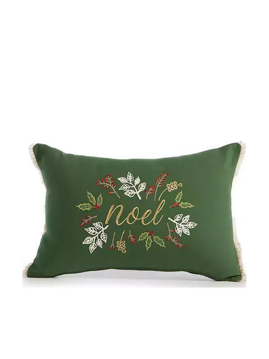 Christmas Decorative Pillow Filling Noel Verde Green-white Nef-nef Homeware 30x45
