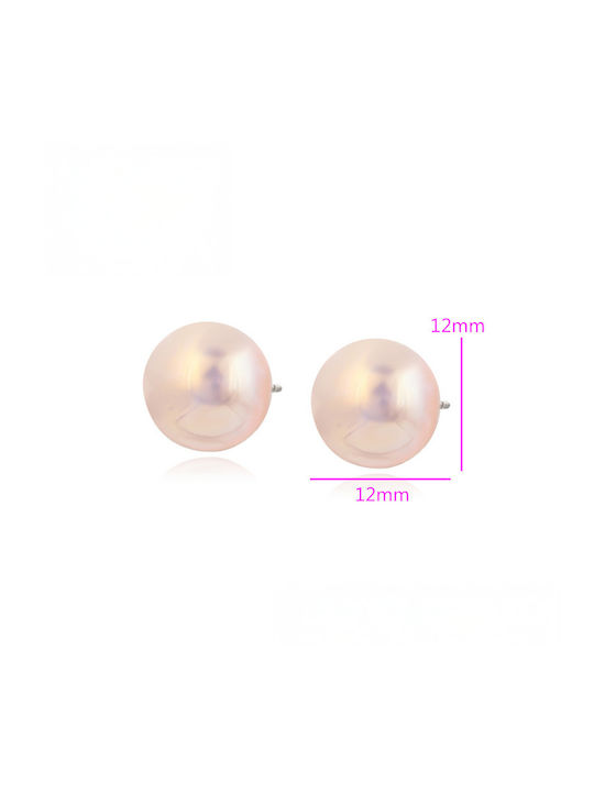 Chrysothemiss Γυναικεία Σκουλαρίκια Pearl Aura Πέρλα Επιπλατινωμένα