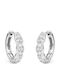 Gloria Hope Earrings Hoops made of Silver with Stones