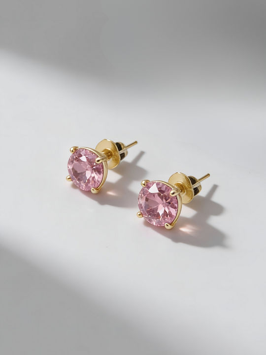 Chrysothemiss Women's Earrings Rosé Dreams Pink Stud Zircon