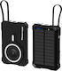 Powertech PT-1505 Solar MagSafe Power Bank 10000mAh 35W with USB-C Port Power Delivery Black