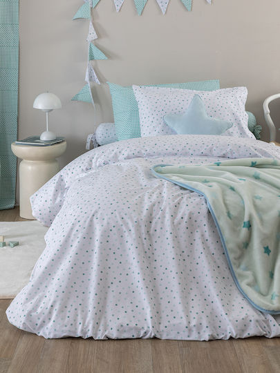 Palamaiki Sheet Single Cotton BB101 Aqua 170x260cm
