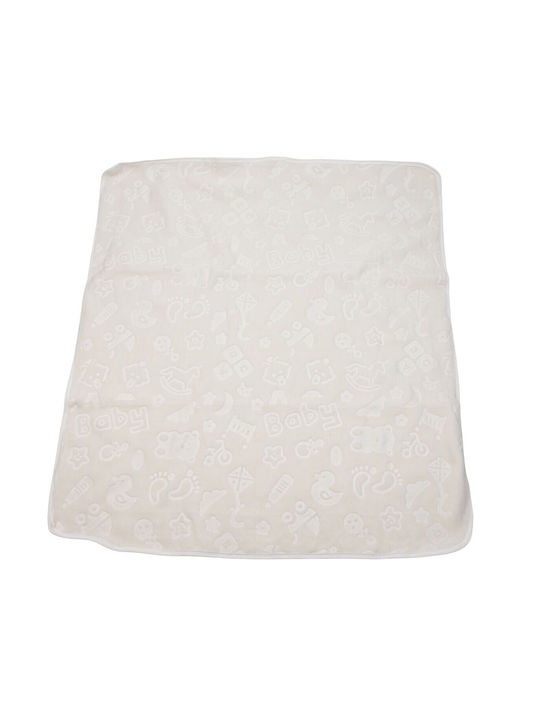 Kamtex Baby Κουβέρτα Αγκαλιάς & Λίκνου Fleece Μπεζ 90x100εκ.