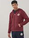 Men's Fleece Cardigan with Hood Bordeaux