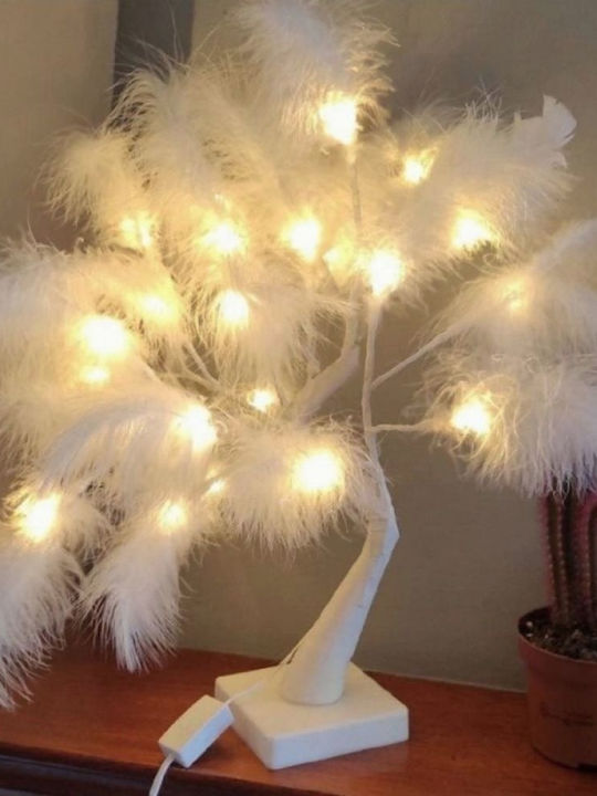 Tabletop Decorative Tree Feathers Led Warm Lighting