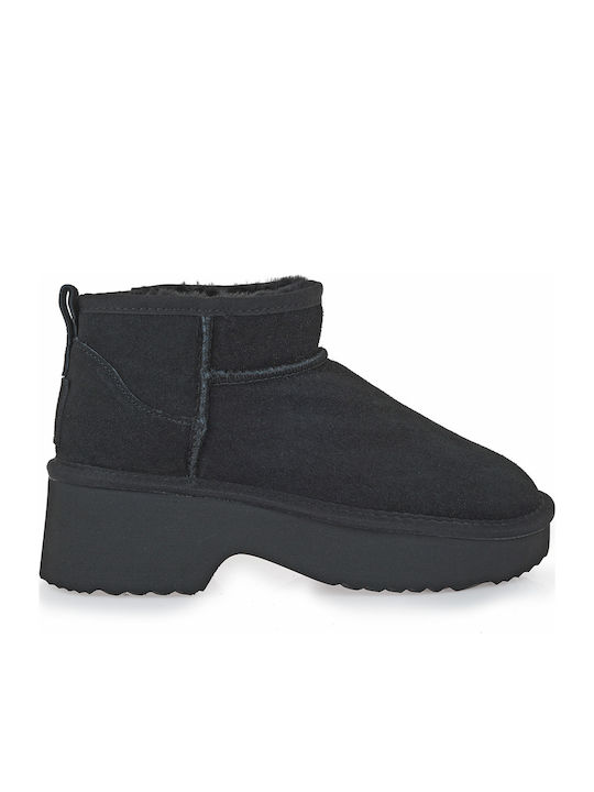 Kelara Wildleder Stiefeletten Damen Schwarz