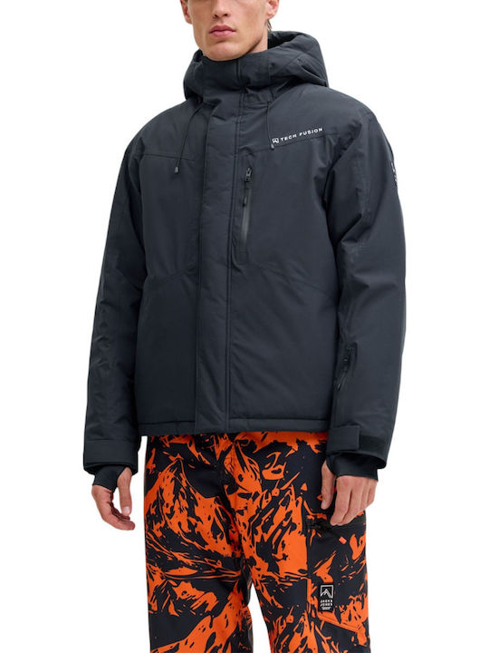 Jack & Jones 12284649 Ανδρικό Μπουφάν για Σκι & Snowboard Μαύρο