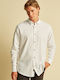 Long Sleeve Cotton Shirt in Regular Fit White
