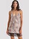 Milena by Paris Χειμερινό Γυναικείο Νυχτικό Animal Print