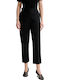 Dama Pantaloni Chino cu Croială Dreaptă Black