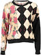 Damen Gestrickte Strickjacke Beige