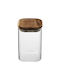Marva General Use Vase with Lid Glass Transparent 900ml 1 Piece