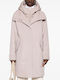 Women's Parka Jacket Waterproof for Winter with Hood Brown