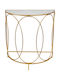 Metal Console Table with Mirror Golden L75xW37.56xH81cm