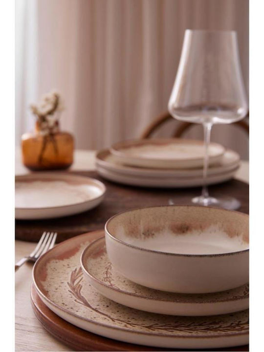 Kutahya Porselen Beige Porcelain Dinnerware Set 18pcs
