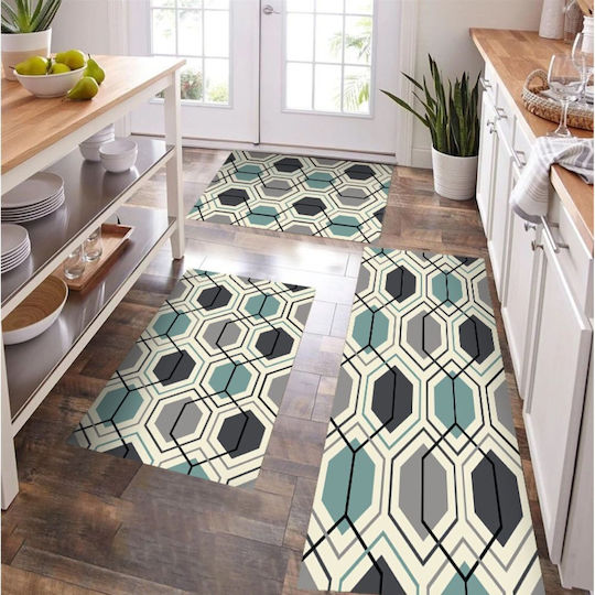 Σετ 3τμχ Πατάκια Αντιολισθητικά Crystal Velvet 1*120x180 & 2*50x80 Cil-25