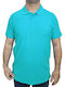 Polo Herrenbluse Kurzarm Türkis