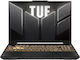 Asus TUF Gaming F16 FX607VJ-RL001W FX607VJ-RL001W 16" FHD+ 144Hz (Core 5-210H/16GB/2TB SSD/GeForce RTX 3050/W11 Home) Mecha Gray (US Keyboard)