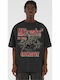 Mjg Heavy Oversized Acid Wasehd T-Shirt Ranch Rebel Schwarz