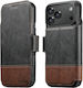 SUTENI Wallet Silicone / Leather Black (iPhone 17 Pro Max)