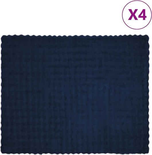 vidaXL Pelzige Couchdecke 130x150cm Hellblau